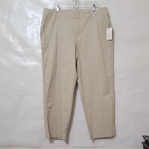 A New Day Women's Straight Leg High Rise Stretch Cotton Tan Pants - Size 16 NEW
